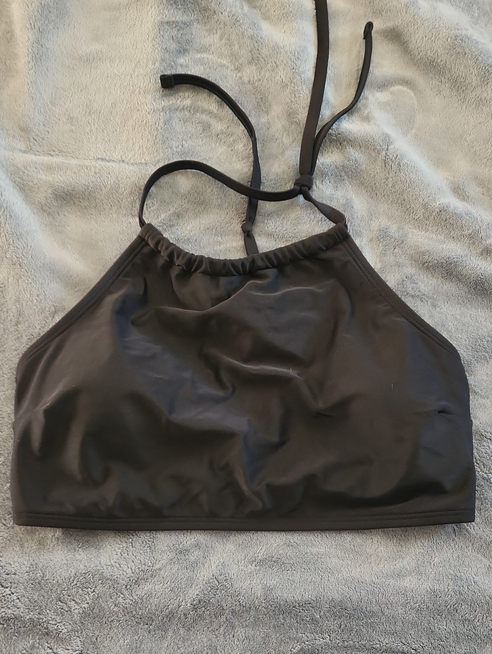 Hollister Black High Neck Bikini Top